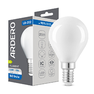 LB-202 G45 230V 5,4W   865Lm E14 4000K матована