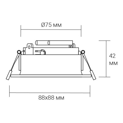 DL0395 MR16, білий квадрат G5.3 LC