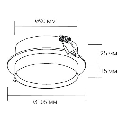 DL2817 GX53 круг білий Max 13W ARD