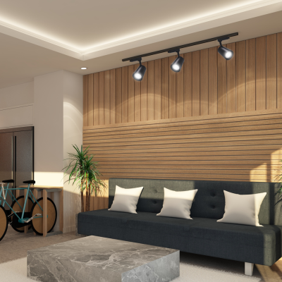 AL100 COB 12W 960LM 4000K IP40 чорний 70*93*120мм