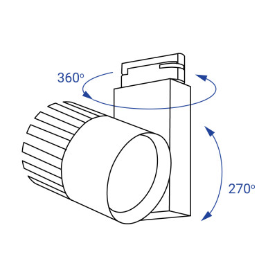 AL105 COB 40W 3600LM 4000K IP40 чорний 95*200*150 мм