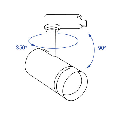 AL106 SMD 18W 4000K, IP40 80град чорний 70*170*160 мм
