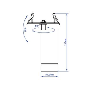 AL196 SMD 10W білий 4000K IP20 80град 100*192мм