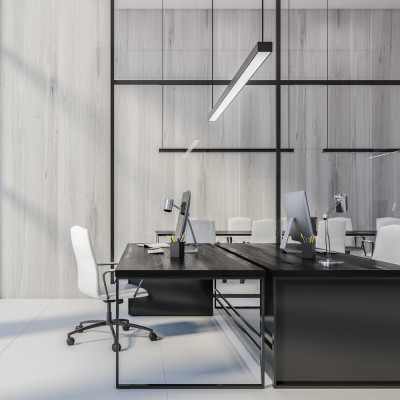 AL4010 45W 6500K чорний 100*35*1200 mm (підвіс 1m)