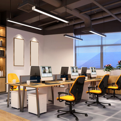 AL4010 45W 6500K чорний 100*35*1200 mm (підвіс 1m)