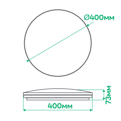 AL5000-1ARD 54W коло 4050 Lm 2700K-6500K 400*400*73 mm MONO