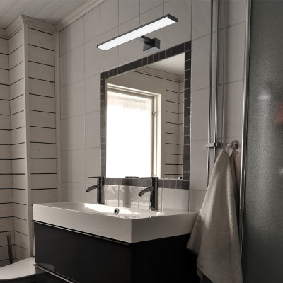 AL5080ARD 230V 8W 580LM 4000К 400*106*42mm IP44 чорний, матовий розсіювач