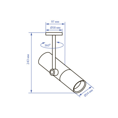 AL522-1 COB 10W білий 4000K 54*200 мм