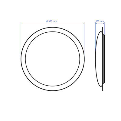 AL6010 72W круг, 5400Lm 3000K-6000K 500*100mm SIRIUS