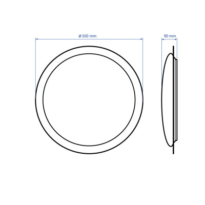 AL6030 72W круг, 5400Lm 3000K-6000K 500*90mm GRAND