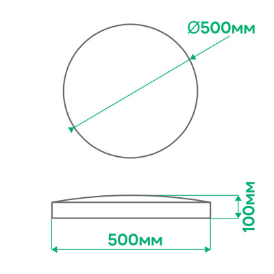 AL6085ARD 60W коло чорний 4500Lm 2700K-6500K 500*500*100mm NOVA