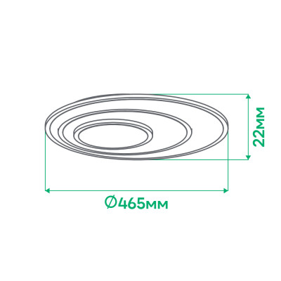 AL6115ARD 66W коло 6500Lm 3000K-6500K 465*22mm ALFA
