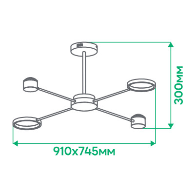 AL6120ARD 41W 2964Lm  3000K-6500K  910*745*300mm STORIA