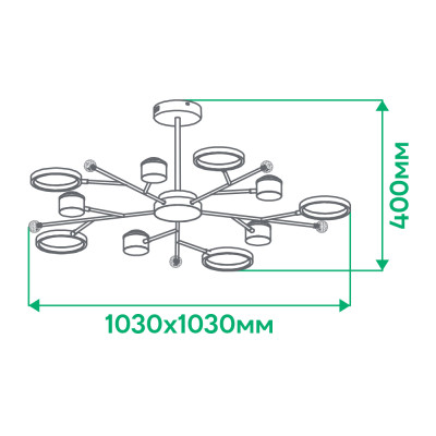 AL6121ARD 72W 4650Lm  3000K-6500K  1030*400mm STORIA