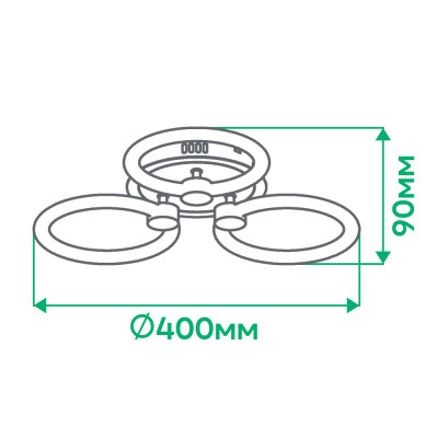 AL6133ARD 47W коло 5180Lm 3000K-6500K 400*90mm FELICITY