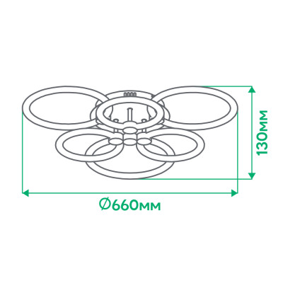 AL6136ARD 115W коло 12850Lm 3000K-6500K 660*130mm FELICITY