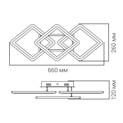 AL6143ARD 54W 4320Lm 3000K-6500K 660*260*120mm MADEIRA