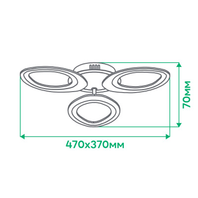 AL6153ARD 38W 3230Lm  5000K  470*370*70mm SOFI
