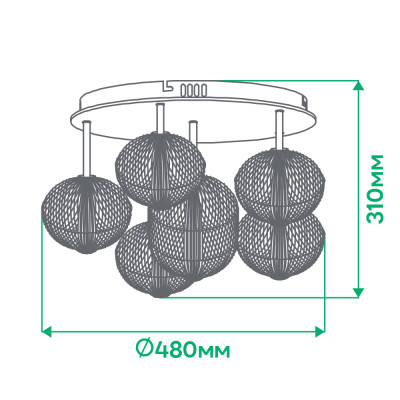AL6186ARD 22W 1760Lm  4000K  480*310mm GATSBY