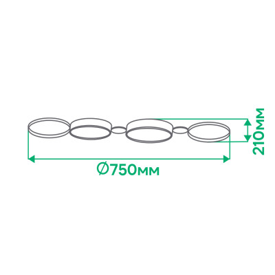 AL6194-1ARD 65W 4550LM 3000-6500K 750*210mm білий SCANDY