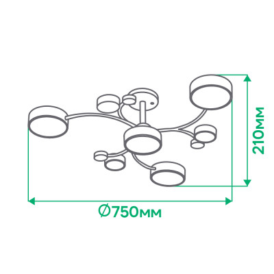 AL6197ARD 70W 5200Lm  3000K-6500K  750*210mm  SCANDY