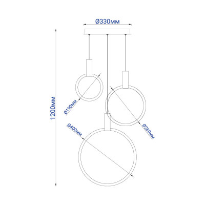 AL6500 50W круг, 3100Lm 2700K-6500K 340*390*1200mm MUSE GRAND