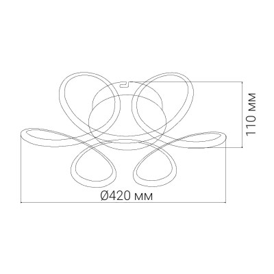 AL6520ARD 65W 4900Lm 3000K-6000K 420*110mm білий LUCE