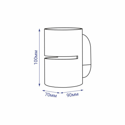 AL8001 G9 чорний, круг, 100*70*90mm