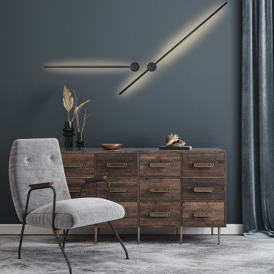 AL8120ARD 230V 10W, чорний 800LM 4000К 625*60*100mm IP20