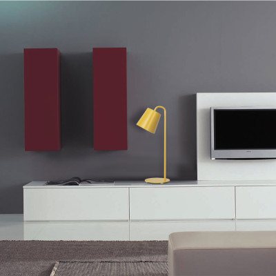 DE1440 настільний світильник жовтий E27, мережевий шнур із вимик. 1,5м (510*250*160мм)