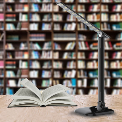 DE1725 настільний світильник чорний 30LED 9W 4000K (36*15*15cm) IP20