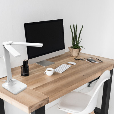 DE1734ARD настільний світильник білий 9W 6500K 500LM , димер, ( 12.2*16.6*31.7cm) IP20