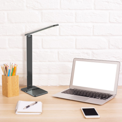 DE1735ARD настільний світильник сірий 16W 2700K-4000K-6500K 1000LM , димер, (18*13.8*40cm) IP20