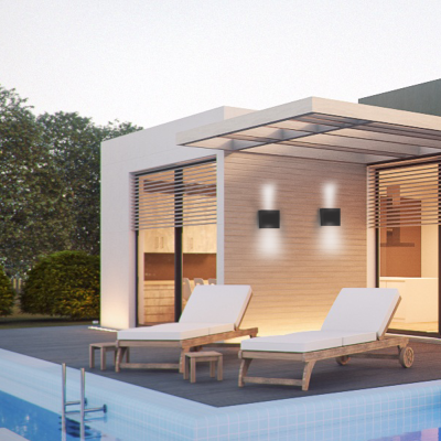 DH012 COB 2*3W 450LM 4000K IP54 , білий 100*100*100мм