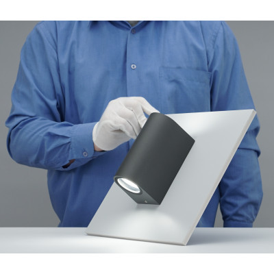 DH015 230V без лампи MR16/GU10*2, 68*152*92 сірий