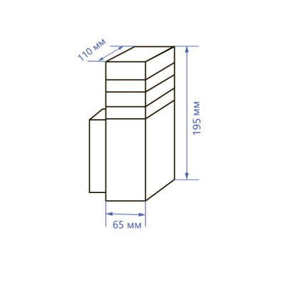 DH0806 230V без лампи E27 IP54 чорний 65*110*195