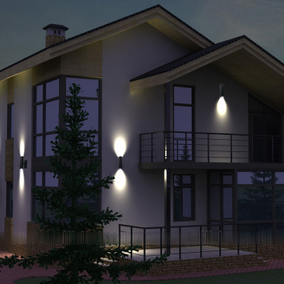 DH0704 230V 2*GU10, 60*163*103 сірий