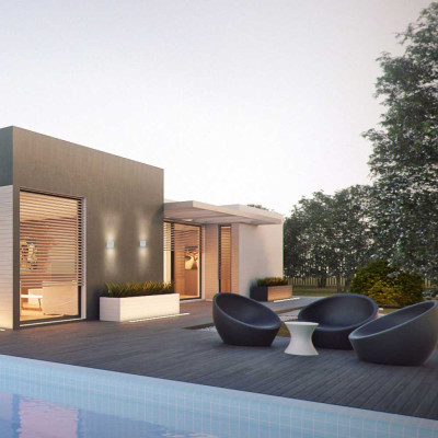 DH028 3W 4000К 230V 100Lm IP54 коричневий 120*120*50