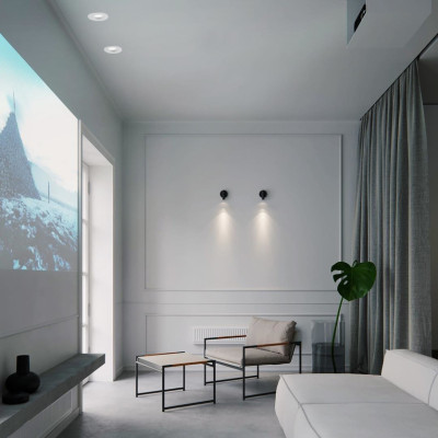 DL0375 MR16/G5.3 / пластик, білий, круг, поворотний