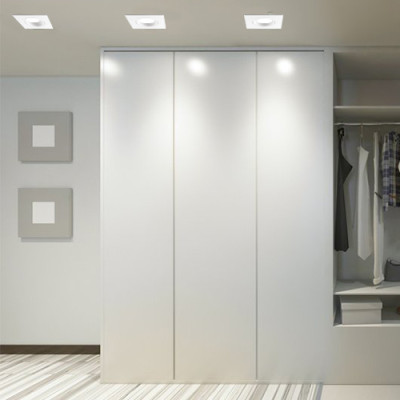 DL0380 MR16/G5.3 / пластик, білий, квадрат, поворотний