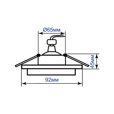 DL2901 MR16 квадрат білий матовий Max 50W G5.3