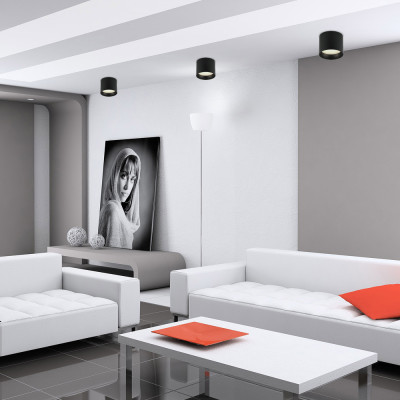 HL353 GX53 чорний круг, 83*70мм