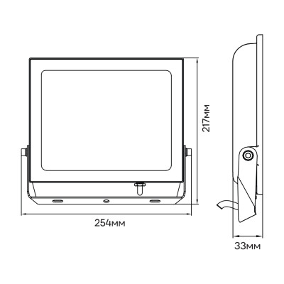 LL-1100ARD 100W 9000Lm 6500K (254*217*33мм) чорний IP65