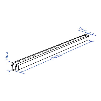 LL-889 Прожектор лінійний архітектурний 18W 1770 lm 2700K 85-265V IP65