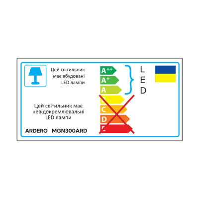 MGN300ARD 24W 4000К 30 град чорний 436*22*43 мм