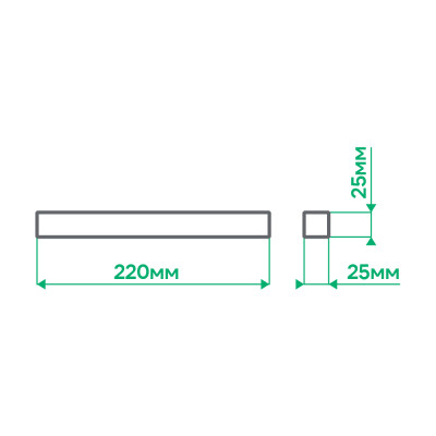 MGU400 ULTRA 12W 4000К 36 град чорний 220*25*25 мм до CAB1400