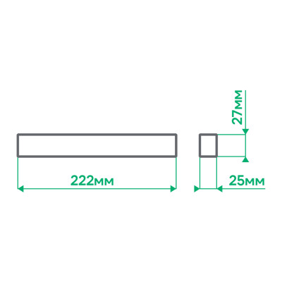 MGU401 ULTRA 12W UGR18 4000К 60 град чорний 222*25*27 мм