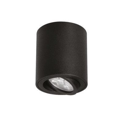 ML302 MR16/GU10 чорний, круг, поворотний, 80*90мм