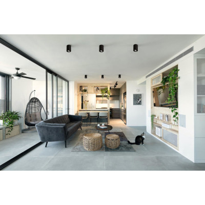 ML302 MR16/GU10 чорний, круг, поворотний, 80*90мм