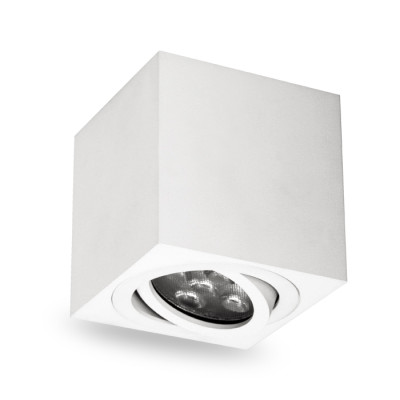 ML303 MR16/GU10 білий, квадрат, поворотний, 80*80*90мм